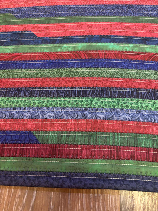 Handmade Jelly Roll Rug - "Evening Glow"