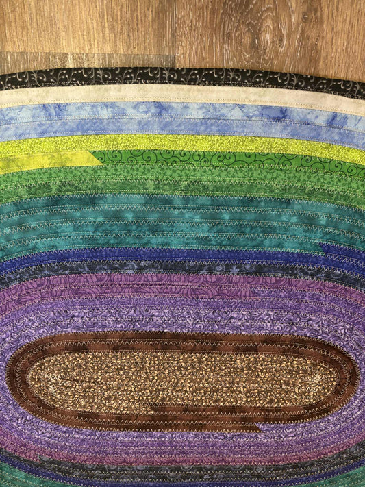 Handmade Jelly Roll Rug - "Jewel"