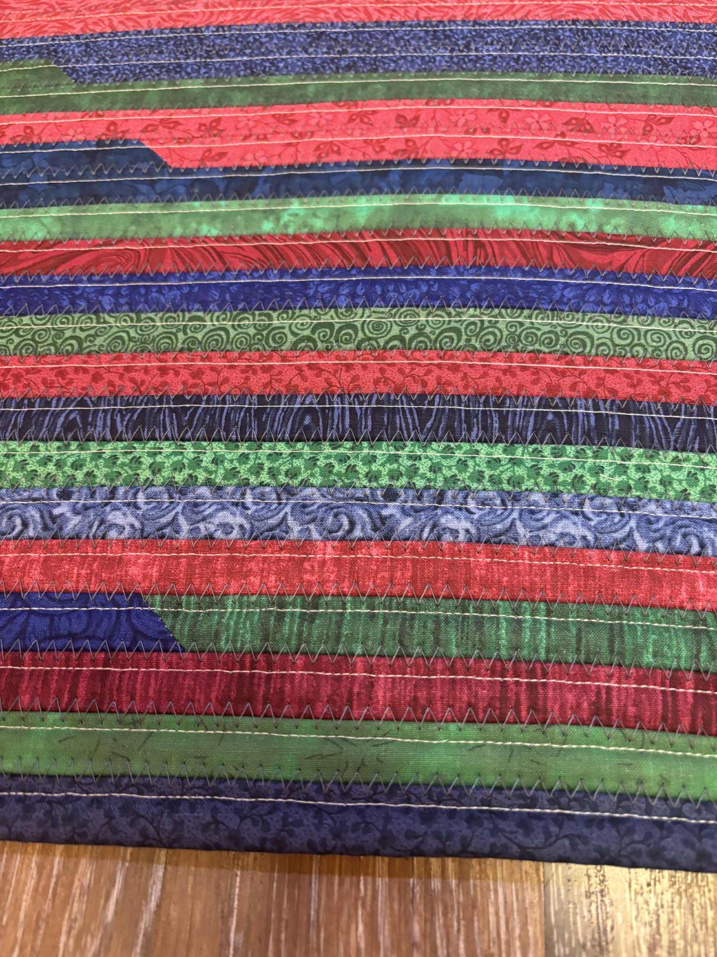 Handmade Jelly Roll Rug - "Evening Glow"