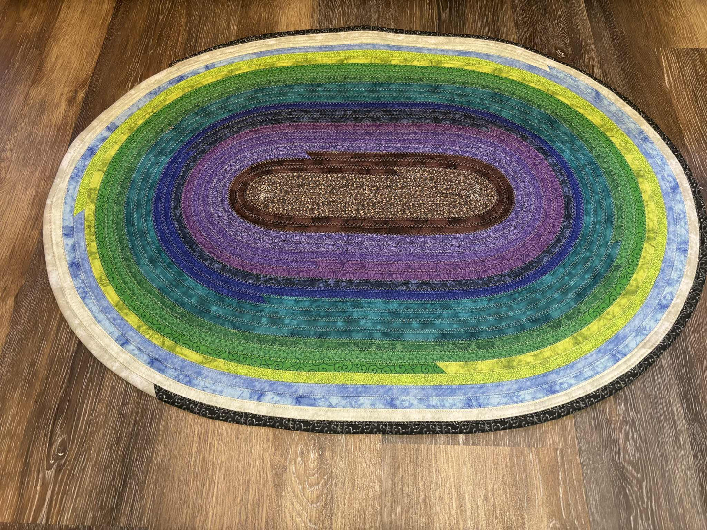 Handmade Jelly Roll Rug - "Jewel"