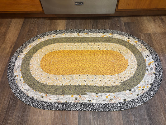 Handmade Jelly Roll Rug - "Bumble Bee 2"